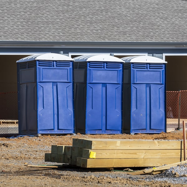 how often are the portable toilets cleaned and serviced during a rental period in Lake Andrew MN